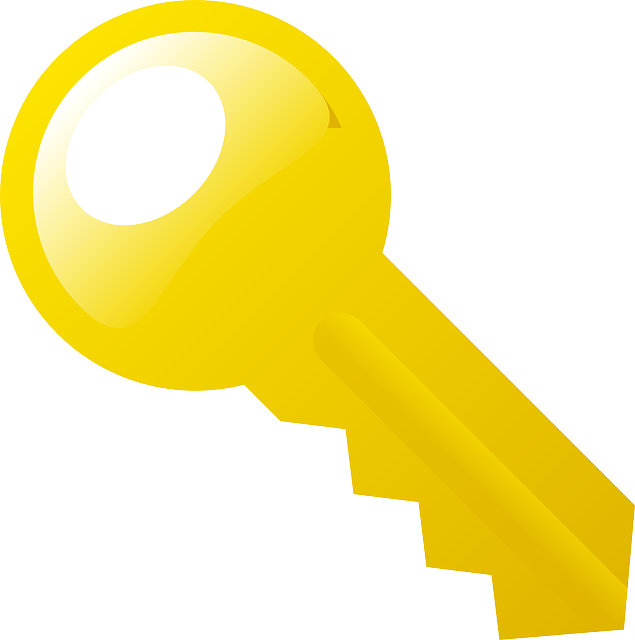žlutý klíč